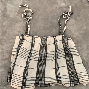 Black and white crop top